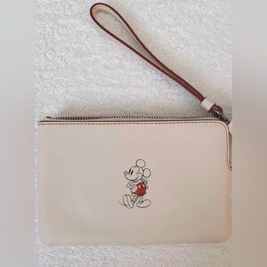 Coach x Disney Mickey Mouse wristlet. Limited edition